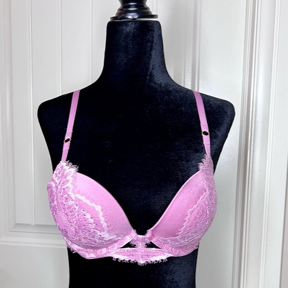 La Senza Beyond Sexy Push-Up Rhinestones Embellishments in Dusty Rose, Sz 34B - Picture 6 of 10